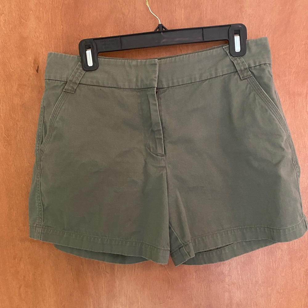 Olive green shorts size 8